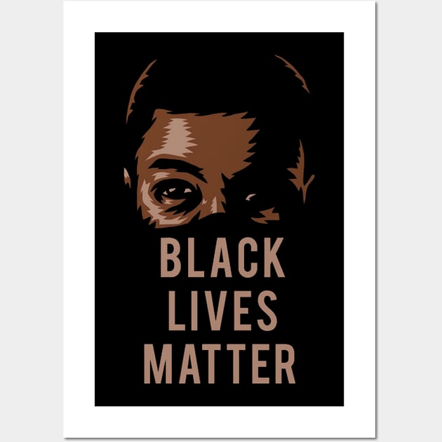 Black Lives Matter - Protest Against Racism - Slogan Art Wall Art by bigbikersclub